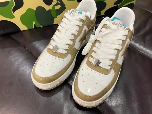 1170 191 022 A Bathing Ape Bape Sta Low White Brown Mirror Surface photo review