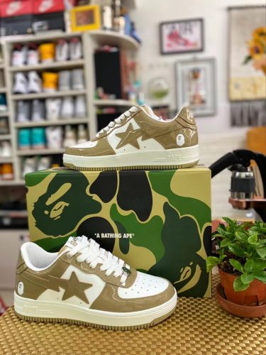 1170 191 022 A Bathing Ape Bape Sta Low White Brown Mirror Surface photo review