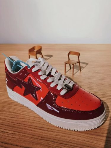 1H20 191 046 A Bathing Ape Bape Sta Low White Dark Red Mirror Surface photo review