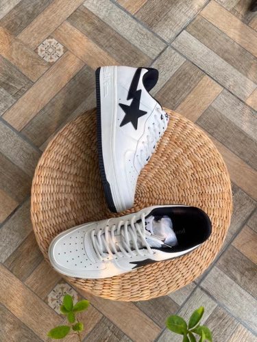 1173-191-912 A Bathing Ape Bape Sta Low White And Black Tick photo review