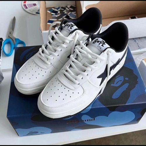 1173-191-912 A Bathing Ape Bape Sta Low White And Black Tick photo review