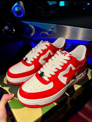 1170 191 022 A Bathing Ape Bape Sta Low Red And White Mirror Surface photo review