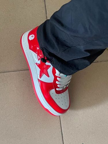 1170 191 022 A Bathing Ape Bape Sta Low Red And White Mirror Surface photo review