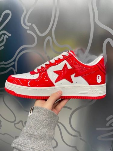 1170 191 022 A Bathing Ape Bape Sta Low Red And White Mirror Surface photo review