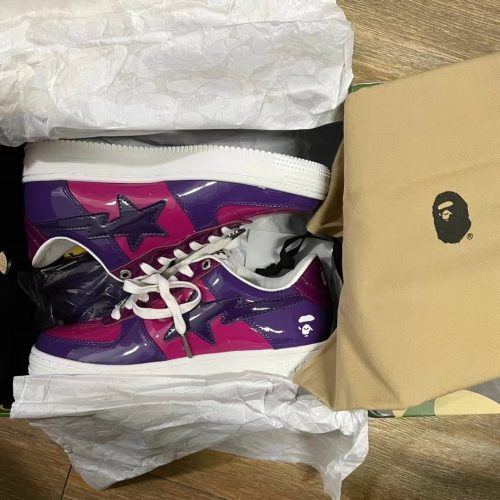 1H20 191 046 A Bathing Ape Bape Sta Low Purple Mirror Surface photo review