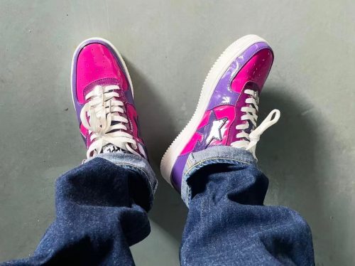 1H20 191 046 A Bathing Ape Bape Sta Low Purple Mirror Surface photo review